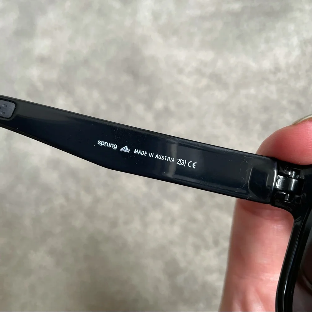 ADIDAS Sprung Shiny Black Polarized Sunglasses NEW - Picture 8 of 9